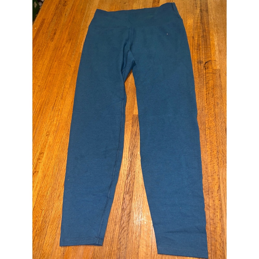 Old Navy Active Women LG Teal Heathered Balance Legging Go-Dry High Waisted Pant